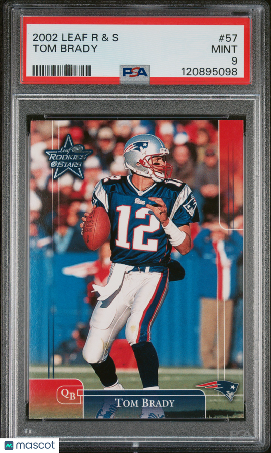 2002 Leaf Rookies & Stars Tom Brady #57 PSA 9