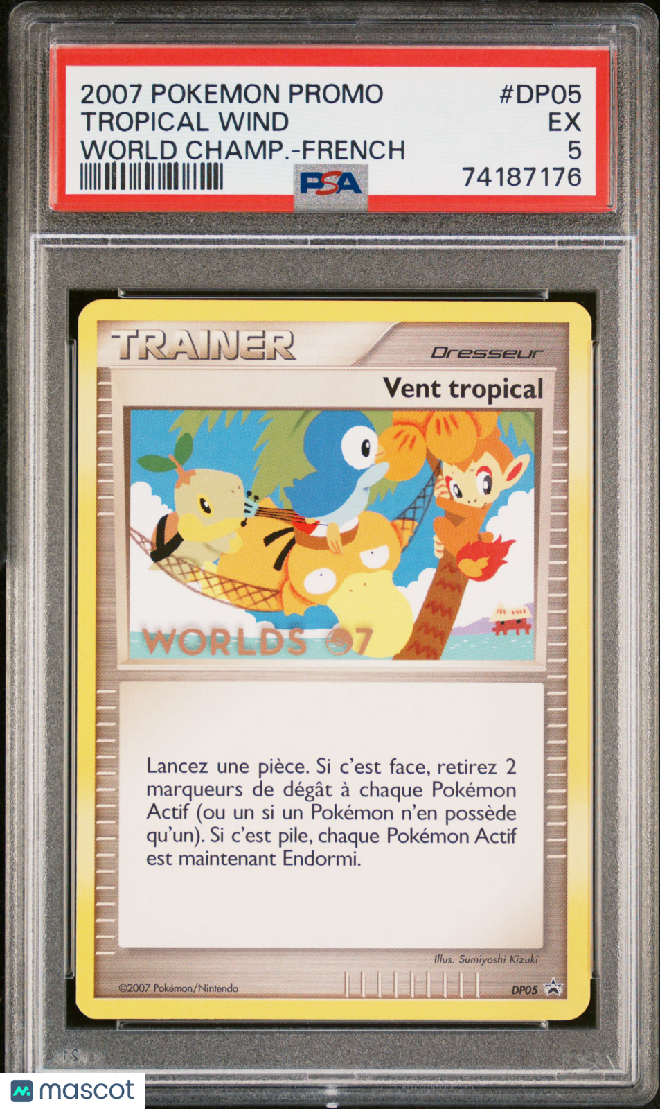 2007 Pokemon World Championships Promo Tropical Wind -French PSA 5 #DP05