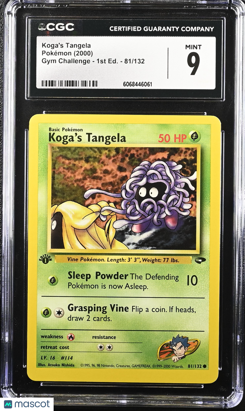 Koga's Tangela 1st Edition 2000 Pokemon Gym Challenge #81/132