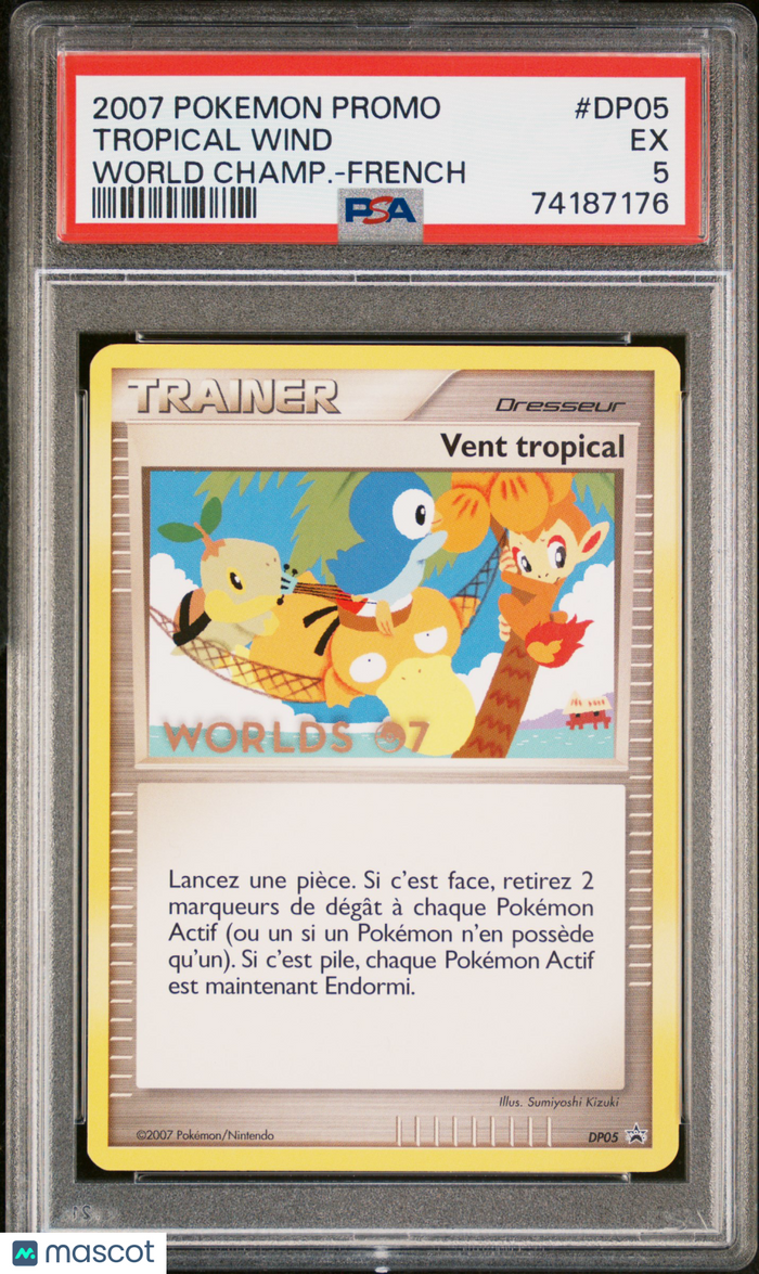 2007 Pokemon World Championships Promo Tropical Wind -French PSA 5 #DP05