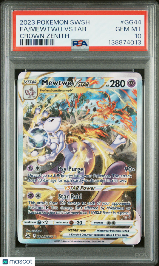 2023 Pokemon Sword And Shield Crown Zenith Mewtwo VSTAR Fa PSA 10 #GG44