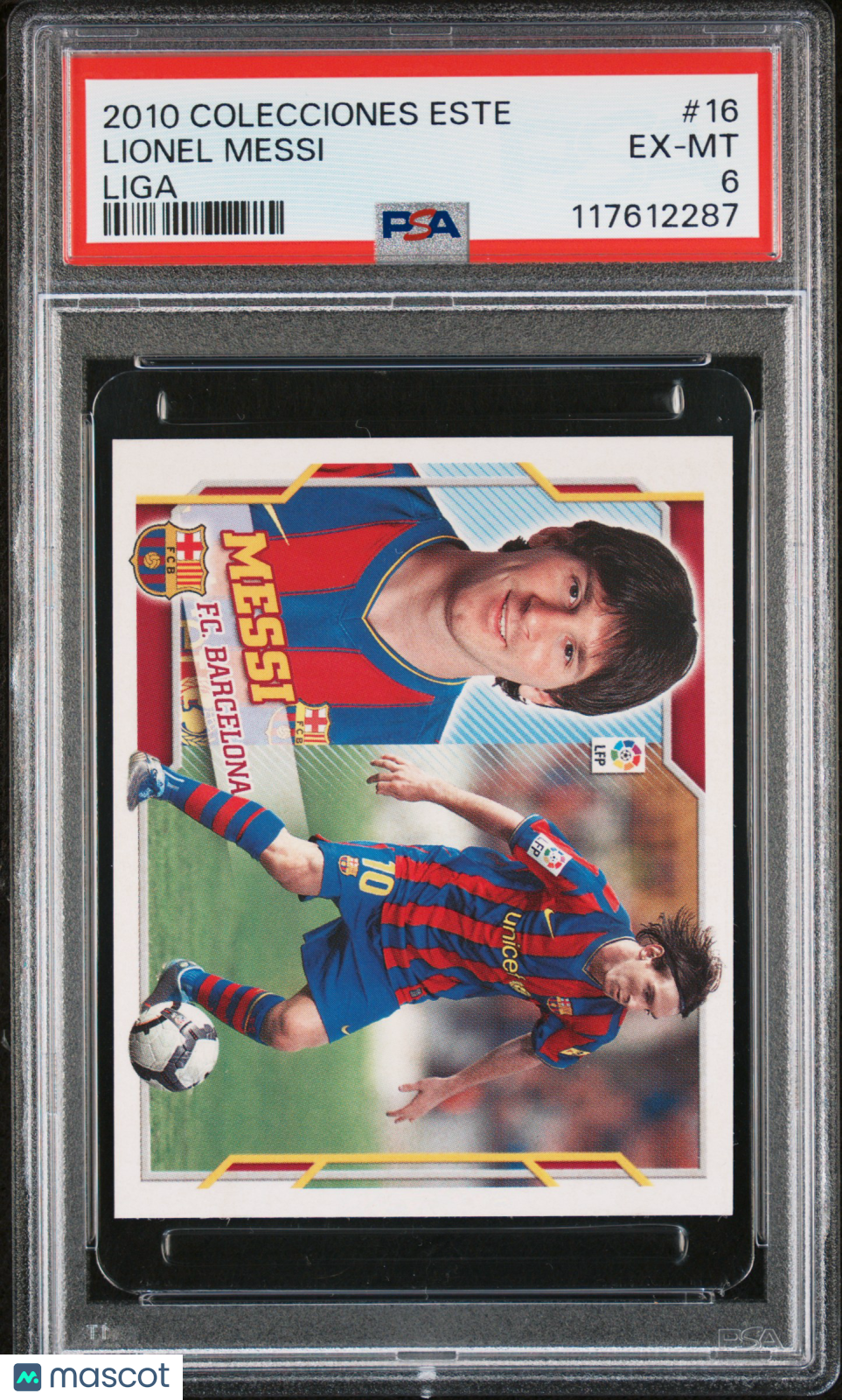 2010 Colecciones Este Liga Lionel Messi #16 PSA 6