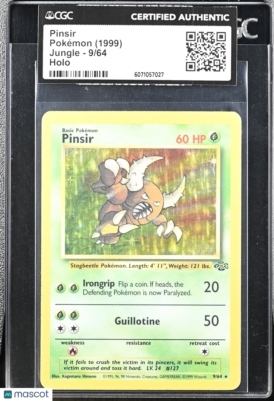 Pinsir Holo 9/64 1999 Pokemon Jungle #9/64