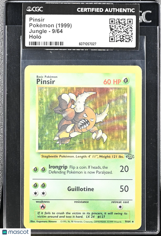 Pinsir Holo 9/64 1999 Pokemon Jungle #9/64