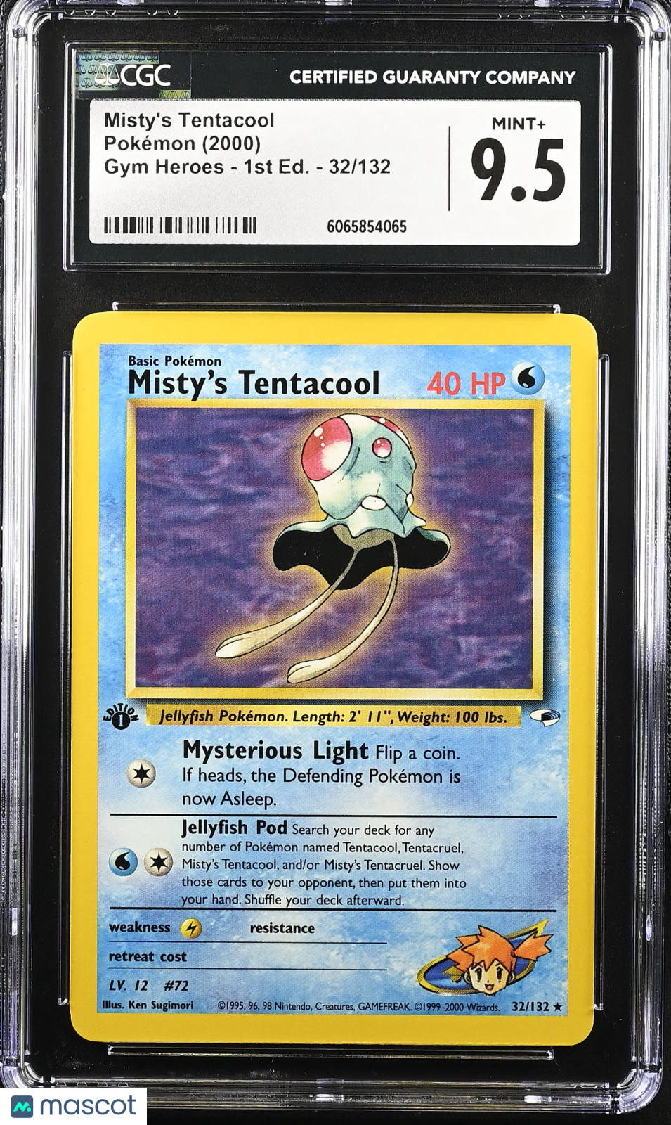 Misty's Tentacool 32/132 1st Edition 2000 Pokemon Gym Heroes #32/132