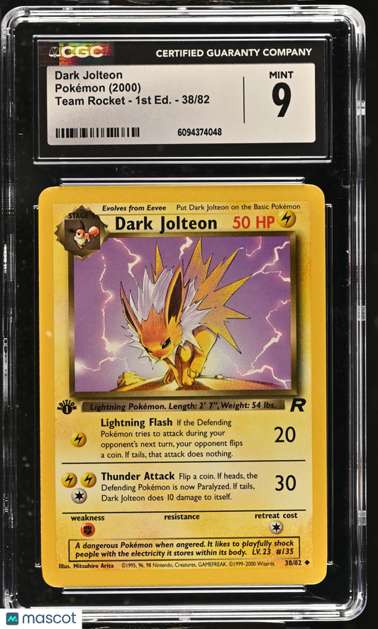 Dark Jolteon 1st Edition 2000 Pokemon Team Rocket #38/82