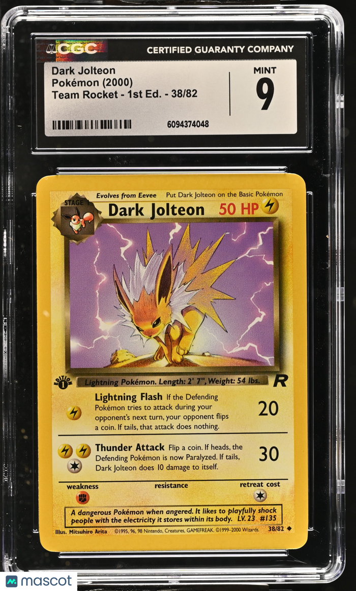Dark Jolteon 1st Edition 2000 Pokemon Team Rocket #38/82