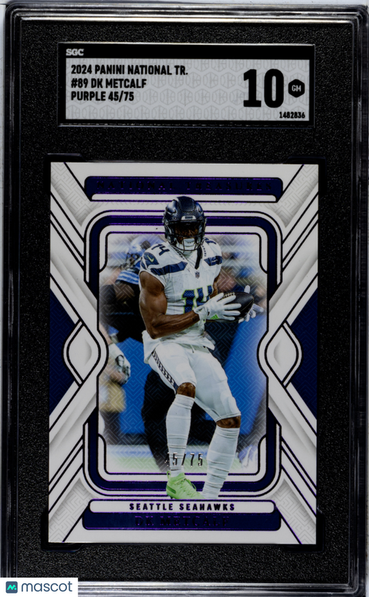2024 Panini National Treasures DK Metcalf #89 Purple 75 SGC 10