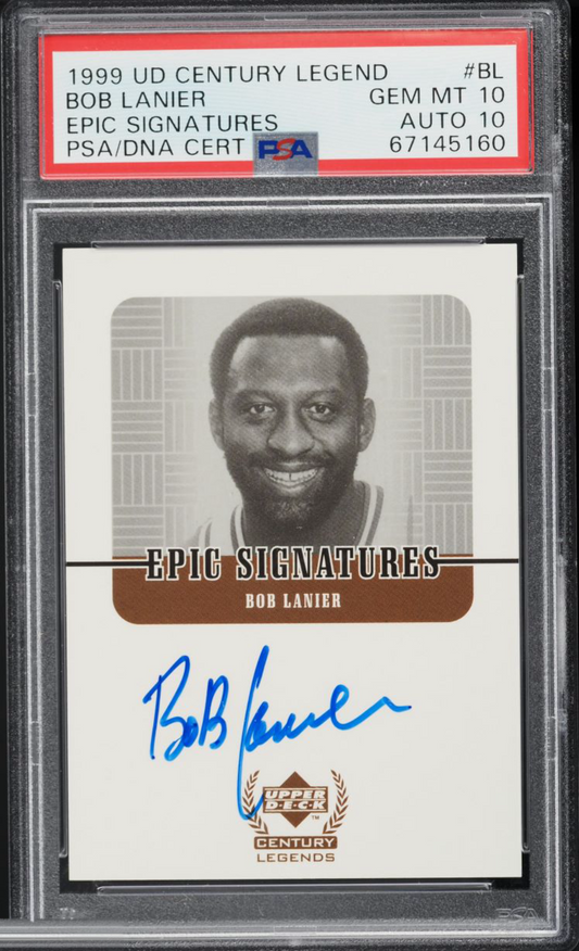 1998 Upper Deck Century Legends Epic Signatures Bob Lanier #BL PSA 10 Auto 10 – front