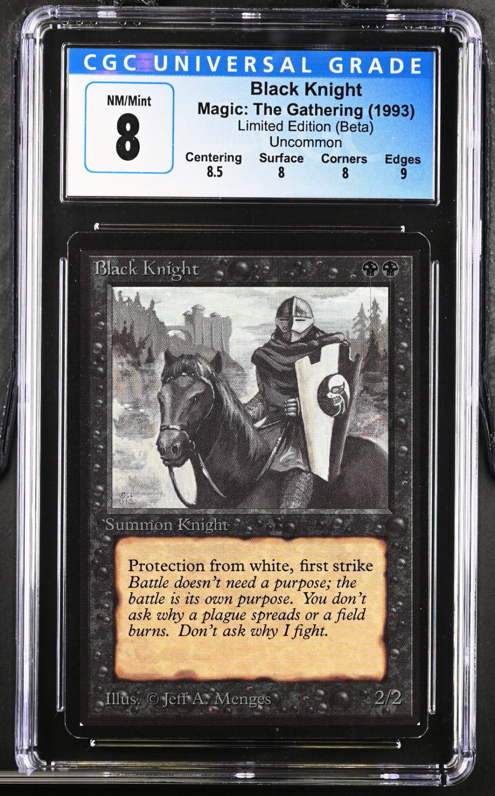 Black Knight 1993 Magic: The Gathering Limited Edition (Beta) – front