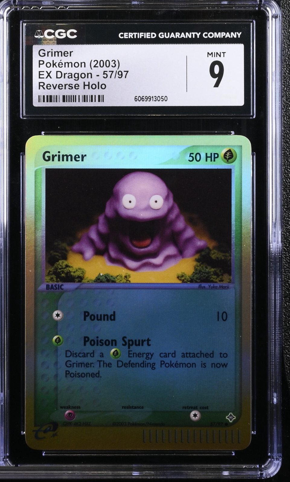 Grimer Reverse Holo 57/97 2003 Pokemon EX Dragon #57/97 – front