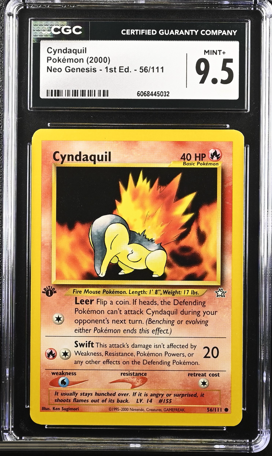 Cyndaquil 1st Edition 2000 Pokemon Neo Genesis #56/111 – front