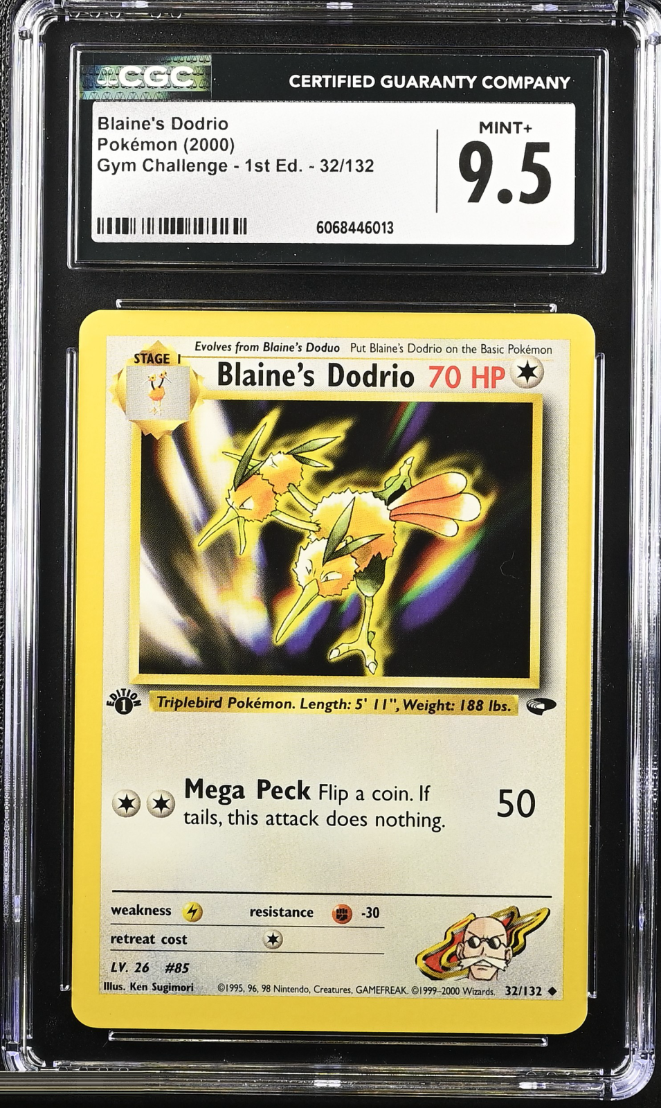 Blaine's Dodrio 1st Edition 2000 Pokemon Gym Challenge #32/132 – front