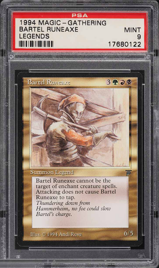 1994 Magic The Gathering Legends Bartel Runeaxe PSA 9