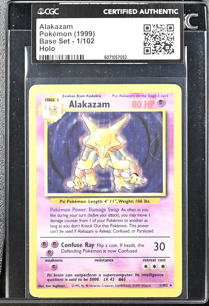 Alakazam Holo 1999 Pokemon Base Set #1/102 – front