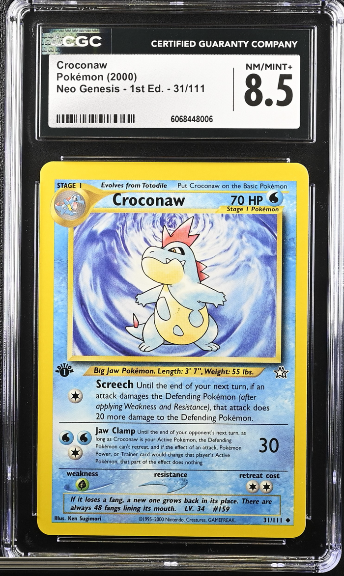 Croconaw 1st Edition 2000 Pokemon Neo Genesis #31/111 – front