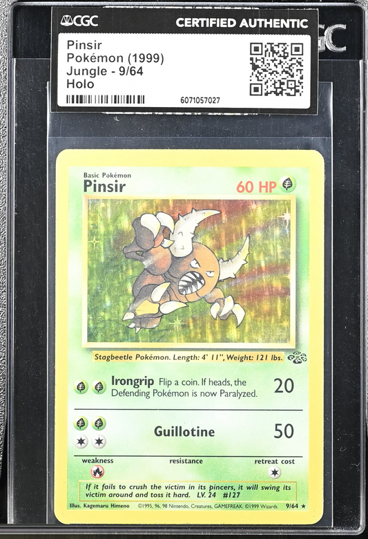 1999 Pokemon Jungle Pinsir #9/64 Holo 9/64