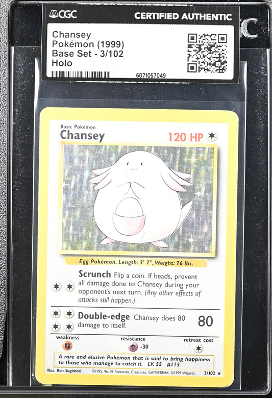 1999 Pokemon Base Set Chansey #3/102 Holo 3/102