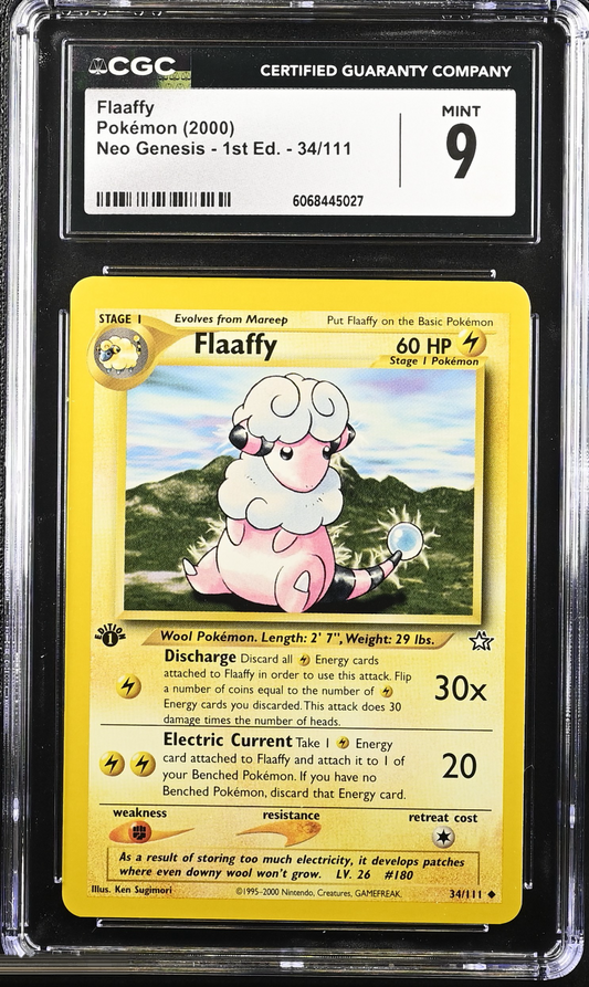 Flaaffy 1st Edition 2000 Pokemon Neo Genesis #34/111 – front