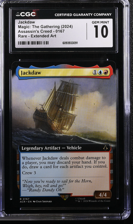 Jackdaw Extended Art 4/4 2024 Magic: The Gathering Assassin's Creed #0167 – front