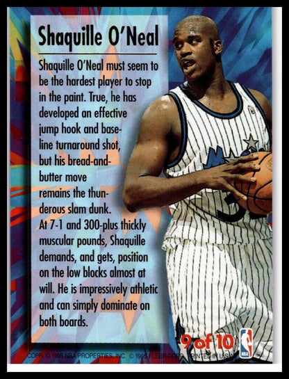 1995-96 ultra #9 shaquille o'neal ultra power